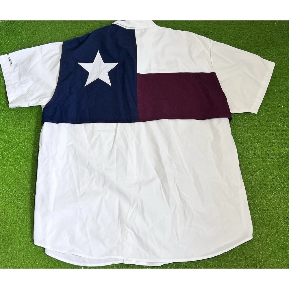 Retro  Texas A&M Fishing‎ Shirt 2XL Aggie Football Texas Flag Back Gameday Shirt